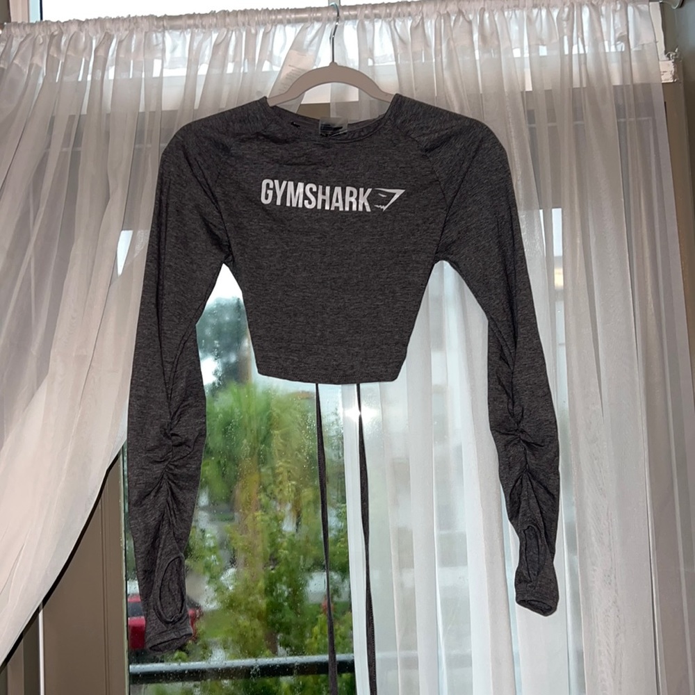 Gymshark long sleeve tie wraparound cropped shirt!
